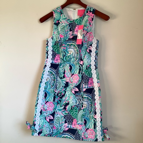 Lilly Pulitzer Mila Stretch Shift Looking Sharp Multi Color Dress NWT SZ 00 $178 - Picture 3 of 12